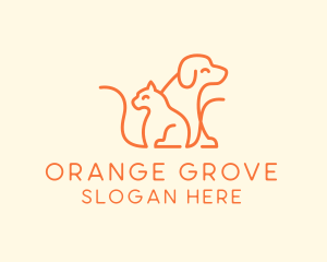 Orange Cat Dog Pet  logo