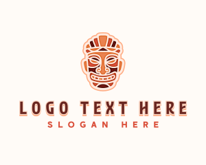 Tribal Maori Mask logo