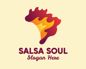 Brazil Map Fire  logo