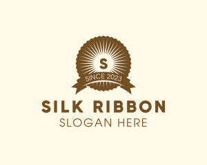 Sun Ribbon Banner logo design