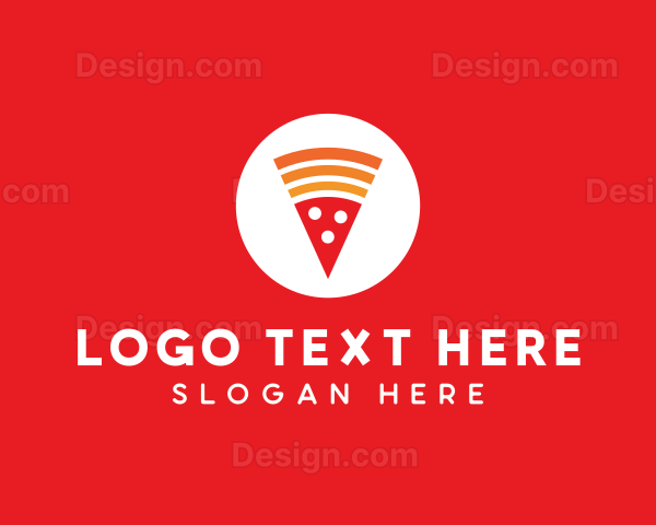 Pepperoni Pizza Slice Logo