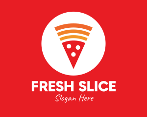 Modern Pizza Slice logo design