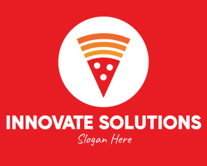 Modern Pizza Slice logo