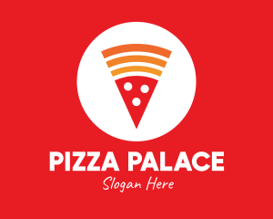 Modern Pizza Slice logo