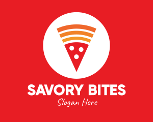 Modern Pizza Slice logo