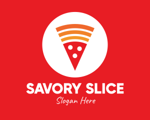 Modern Pizza Slice logo design