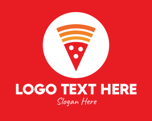 Lunch - Modern Pizza Slice logo design