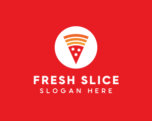 Pepperoni Pizza Slice logo design