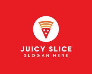 Pepperoni Pizza Slice logo design