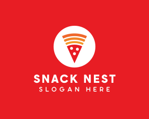 Pepperoni Pizza Slice logo design