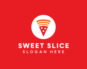 Pepperoni Pizza Slice logo design