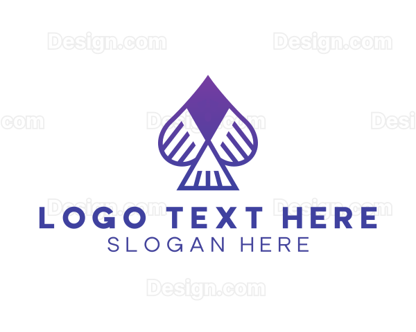 Stripe Spade Outline Logo