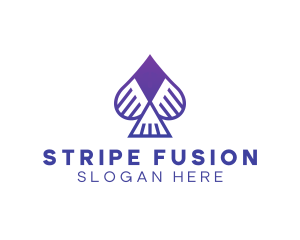 Stripe Spade Outline logo