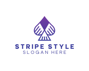 Stripe Spade Outline logo design