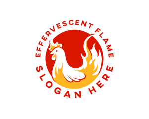 Roasted Flame Chicken logo design