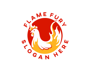 Roasted Flame Chicken logo design