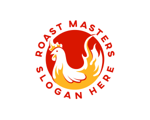 Roasted Flame Chicken logo design