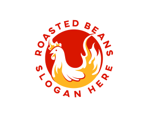 Roasted Flame Chicken logo design