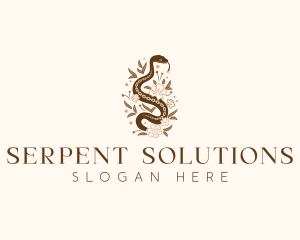 Snake Organic Boho logo design