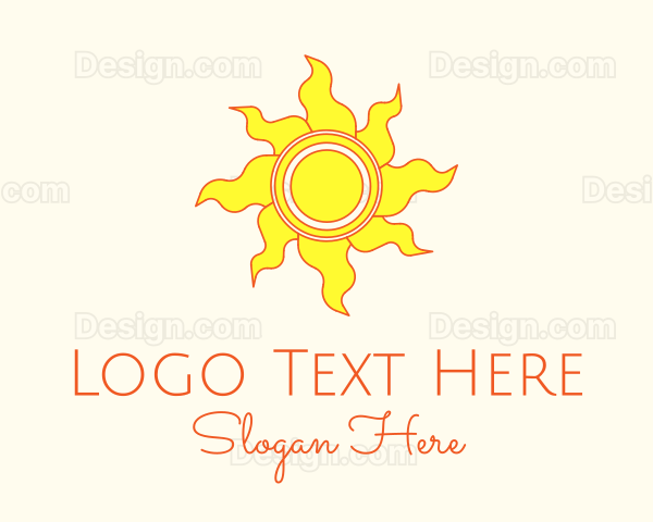 Yellow Summer Sun Logo