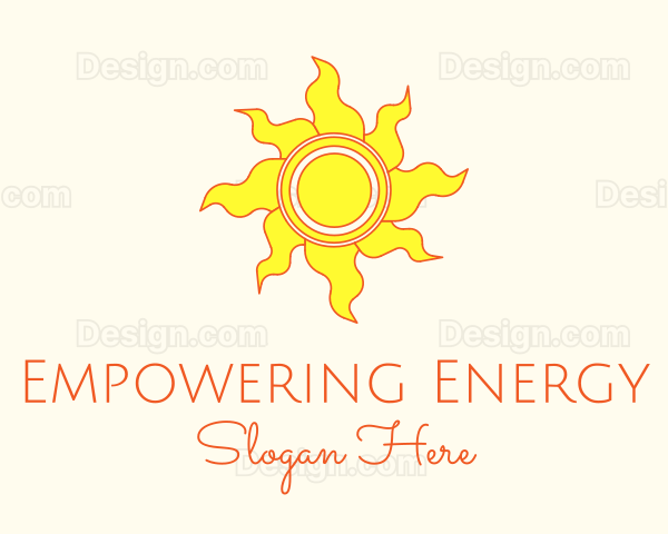 Yellow Summer Sun Logo