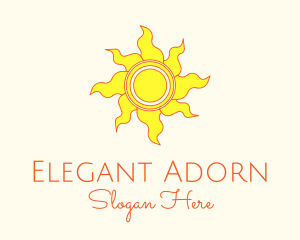 Yellow Summer Sun Logo