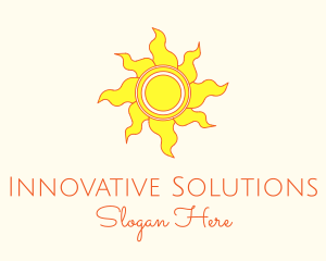 Yellow Summer Sun Logo