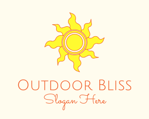 Yellow Summer Sun logo design