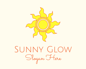 Yellow Summer Sun logo design