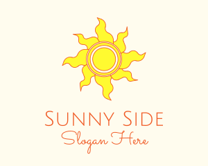 Yellow Summer Sun logo design