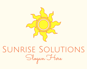 Yellow Summer Sun logo design