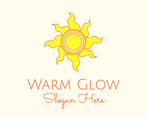 Yellow Summer Sun logo design