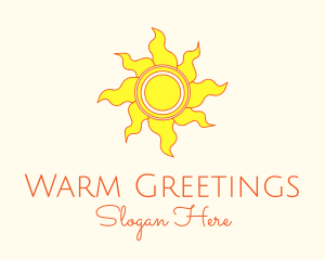 Yellow Summer Sun logo design