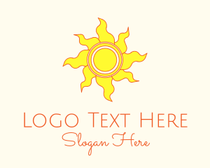 Morning - Yellow Summer Sun logo design