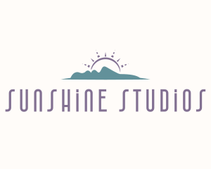 Mountain Face Sunshine logo design