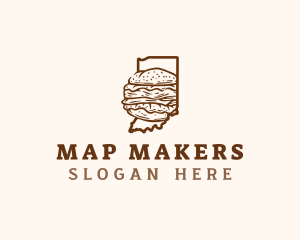 Indiana Pork Loin Sandwich logo design