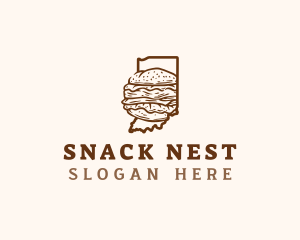 Indiana Pork Loin Sandwich logo design