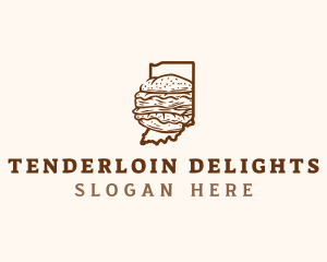 Indiana Pork Loin Sandwich logo design