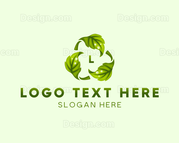 Recycle Reuse Eco Leaf Logo