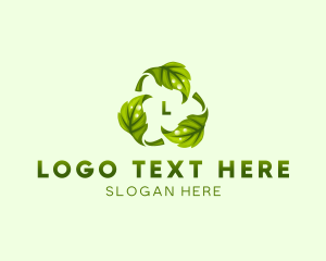 Recycle Reuse Eco Leaf logo