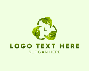 Recycle Reuse Eco Leaf Logo