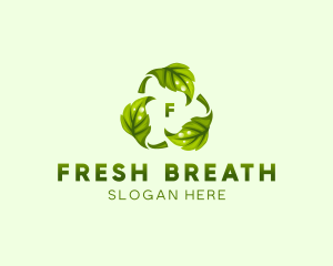 Recycle Reuse Eco Leaf logo design