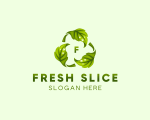 Recycle Reuse Eco Leaf logo design