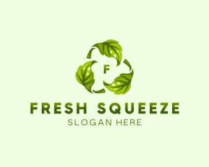 Recycle Reuse Eco Leaf logo design