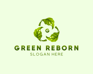 Recycle Reuse Eco Leaf logo