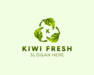 Recycle Reuse Eco Leaf logo design