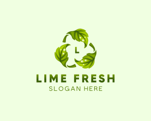 Recycle Reuse Eco Leaf logo design