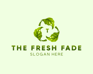 Recycle Reuse Eco Leaf logo design