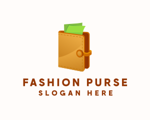 3D Cash Purse Wallet  logo design