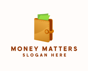 3D Cash Purse Wallet  logo design